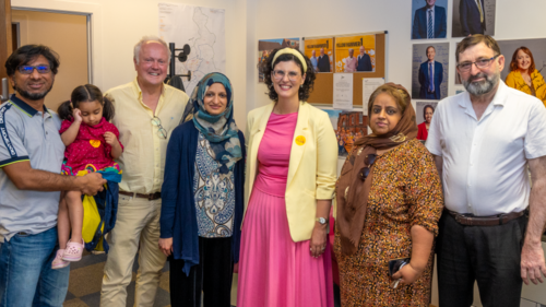 Layla, Clive and members of the muslim community